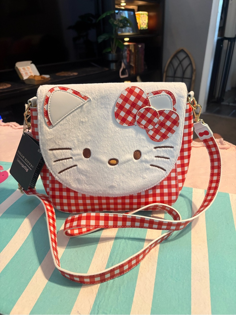 Loungefly Hello Kitty Red Gingham Crossbody Bag - Sanrio